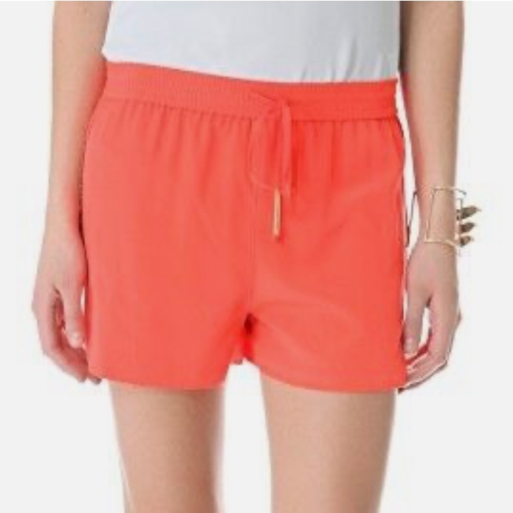DVF 100% Silk Benan Short in Firework Coral